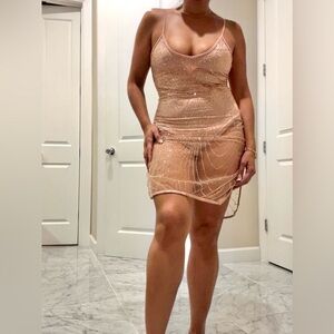 Stunning Pink Glitter Shear Dress